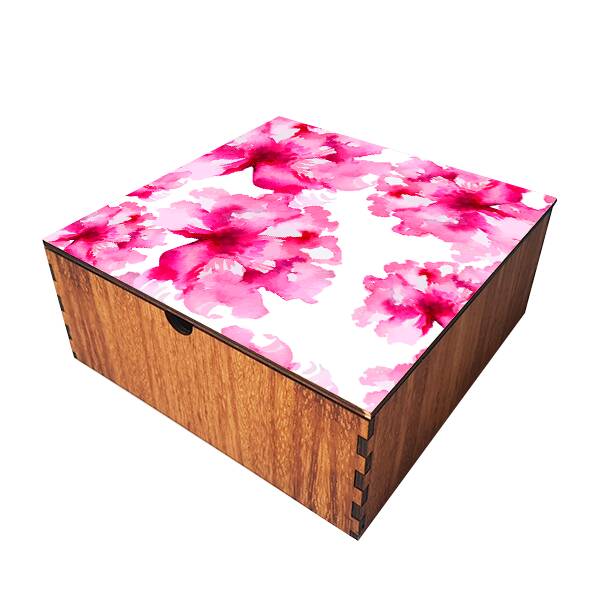 Caja de Te - Flores Fucsia