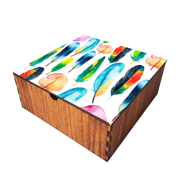 Caja de Te - Plumas Acuarela