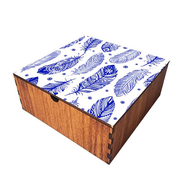 Caja de Te - Plumas Azules