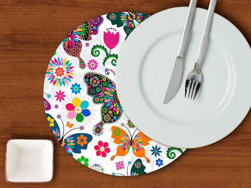 Plato Base - Mariposas