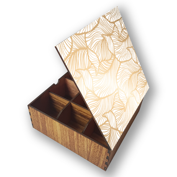 Caja de Te - Hojas de Oro