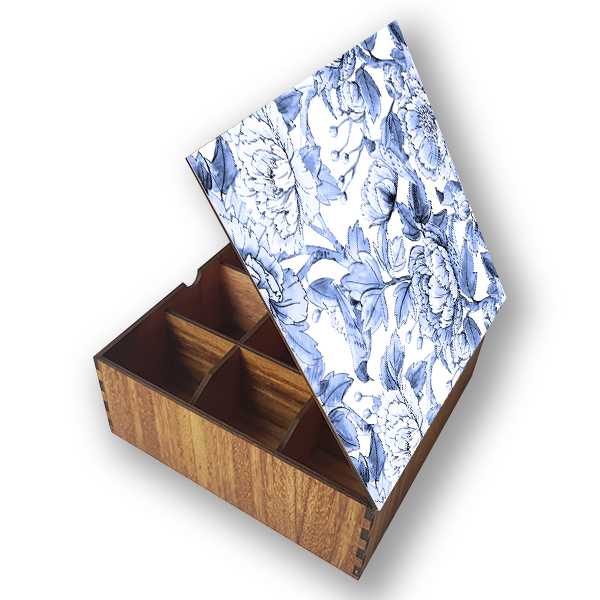 Caja de Te - Peonia Azúl