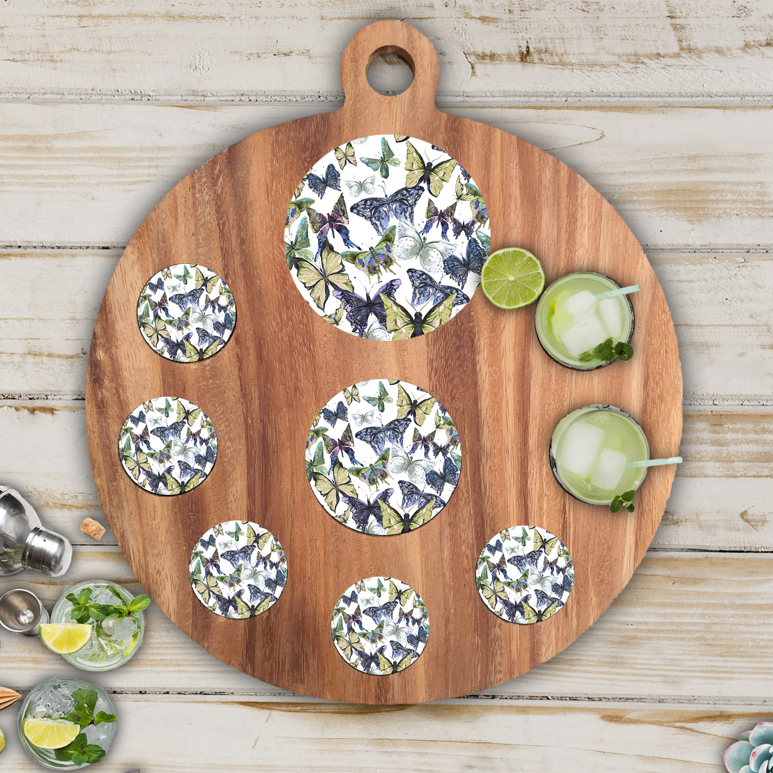 TEQUILEROS MARIPOSAS ACUARELA