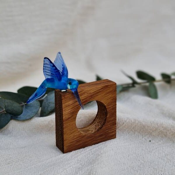 Aro para Servilleta de Tela - Colibri Azul