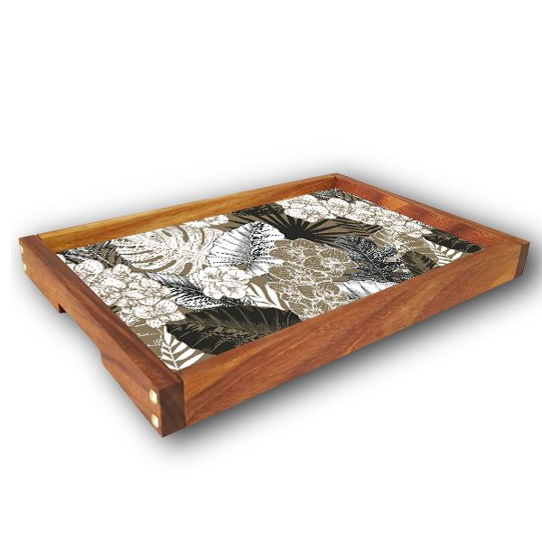 Charola de Servicio - Hojas Tropicales