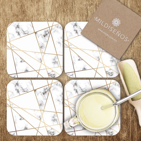 Portavasos - Marmol Geometrico